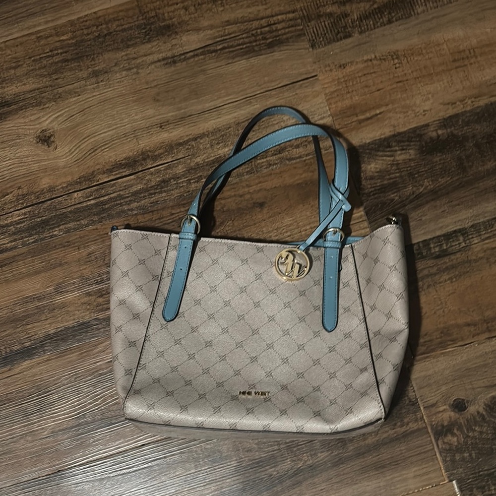 Nine West Gray and Blue Women's Tote Bag